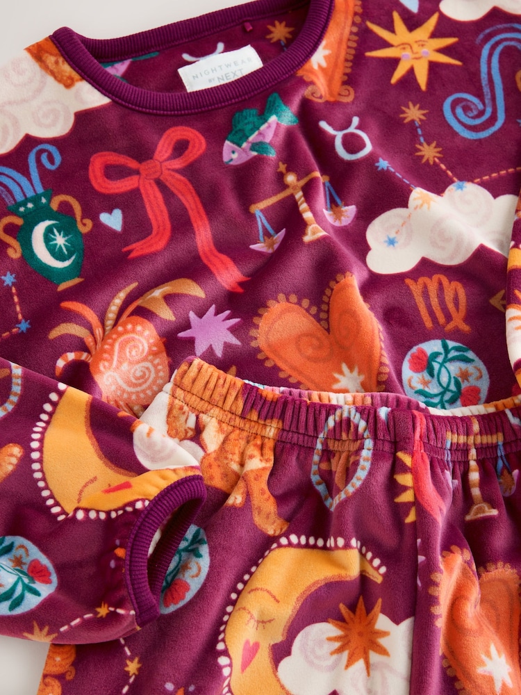 Plum Purple Cosy Fleece Pyjamas (3-16yrs) - Image 4 of 4
