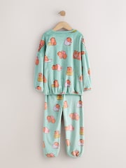 Teal Blue Capybara Cosy Fleece Pyjamas (3-16yrs) - Image 2 of 4