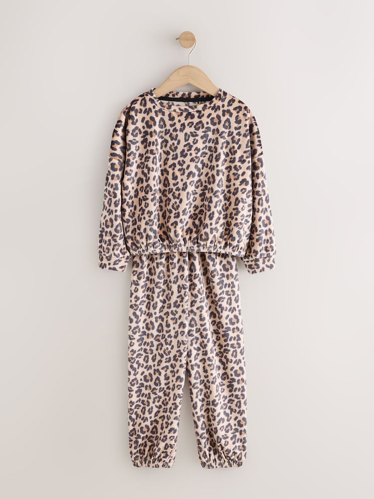 Animal Print Cosy Fleece Pyjamas (3-16yrs) - Image 1 of 4 Animal Print Cosy Fleece Pyjamas (3-16yrs) - Image 1 of 4