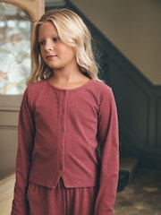 Berry Pink Cosy Fleece Cardigan Pyjamas (3-16yrs) - Image 3 of 8