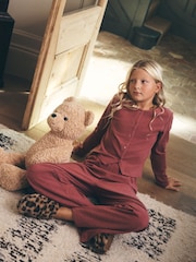 Berry Pink Cosy Fleece Cardigan Pyjamas (3-16yrs) - Image 4 of 8