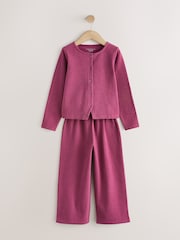 Berry Pink Cosy Fleece Cardigan Pyjamas (3-16yrs) - Image 5 of 8