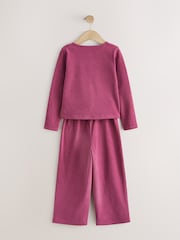 Berry Pink Cosy Fleece Cardigan Pyjamas (3-16yrs) - Image 6 of 8