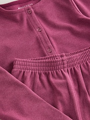 Berry Pink Cosy Fleece Cardigan Pyjamas (3-16yrs) - Image 8 of 8