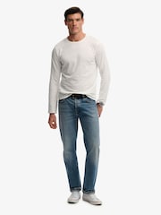 Superdry White Classic Cotton Linen Long Sleeve Top - Image 2 of 5