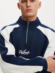 Cotton On Blue Zip Graphic Fleece - Image 4 of 4