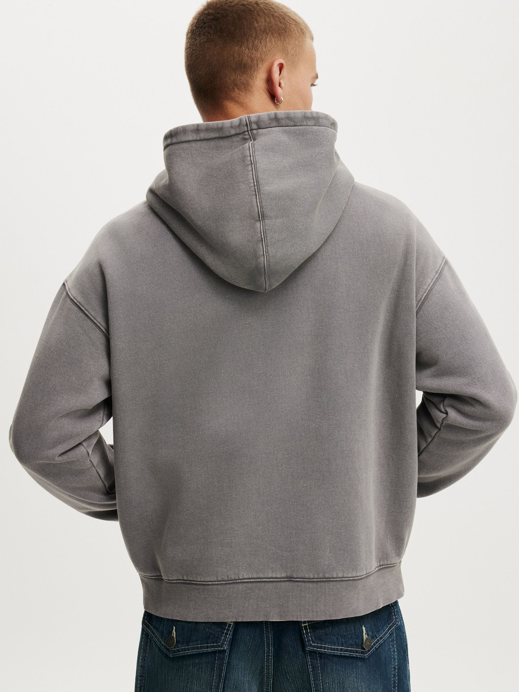 【Jours+】Box Slit Pullover Buy Cotton On Slate Stone/Utopia Box Fit Graphic Hoodie from Next USA