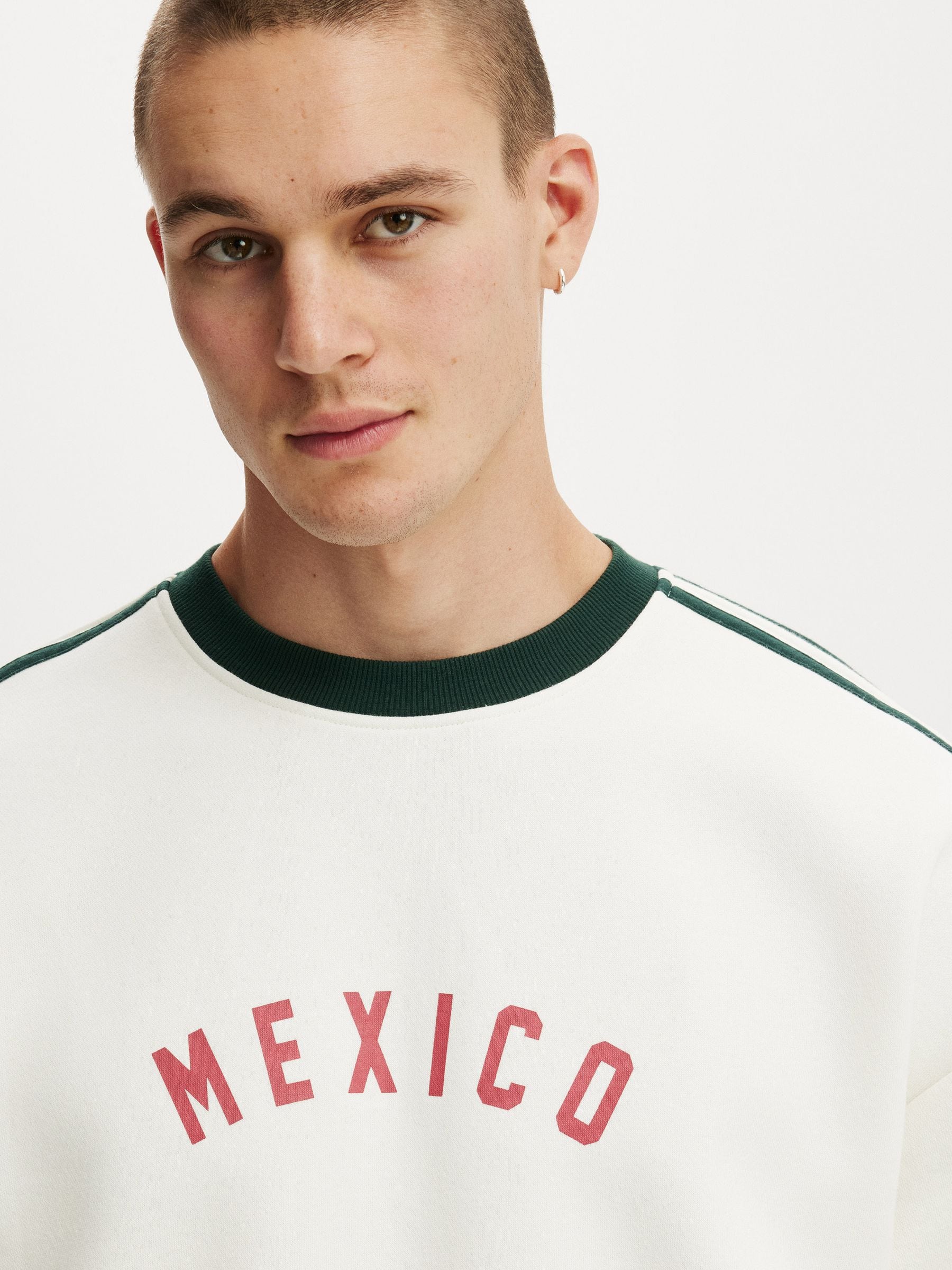Buy Cotton On Chalk White /Mexico Oversized Graphic Crew Neck