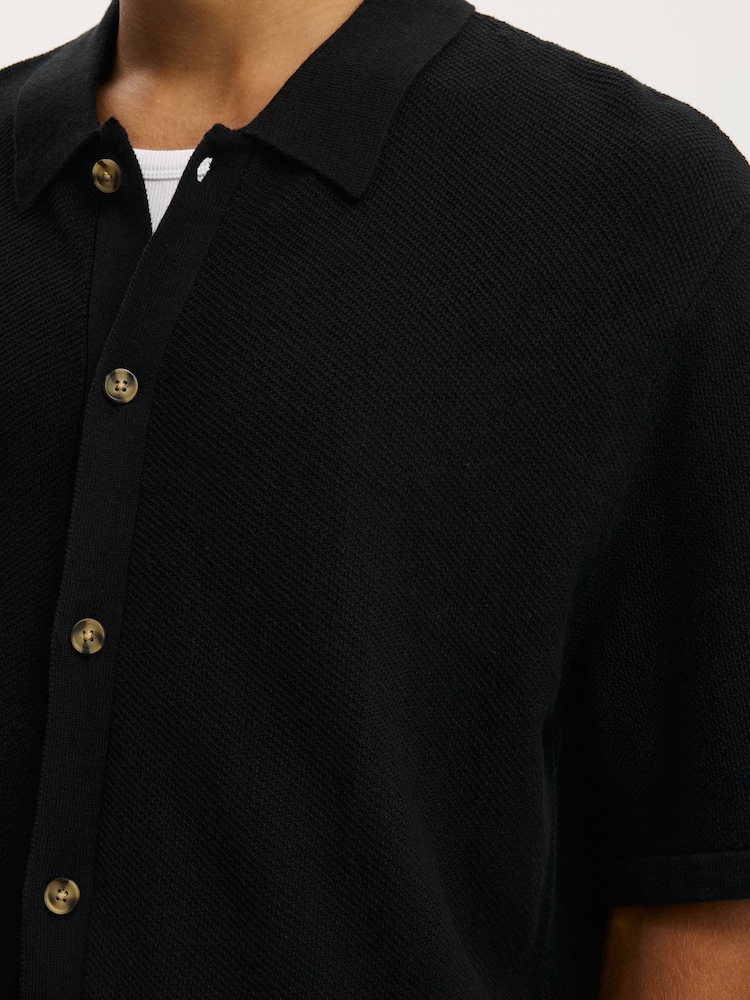 Cotton On Washed Black Box Fit Knit Shirt - Image 4 of 4 Cotton On Washed Black Box Fit Knit Shirt - Image 4 of 4