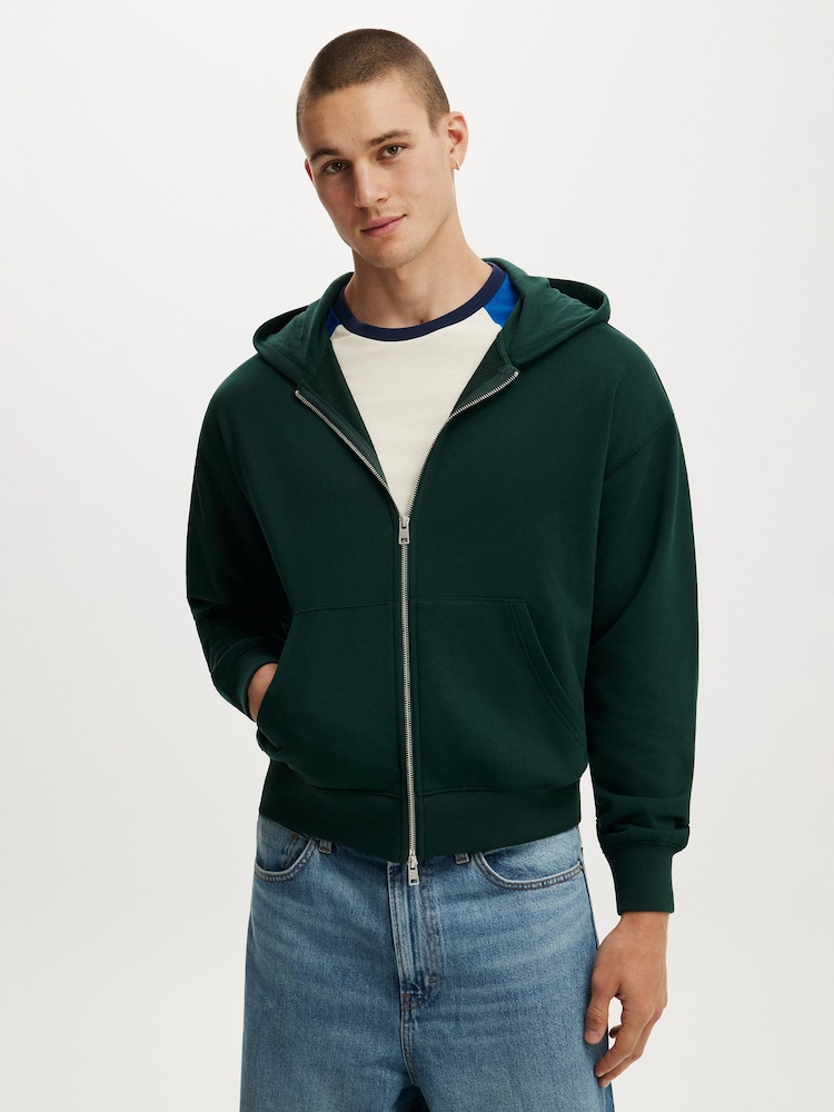 Cotton On Green Zip Up Hoodie - Image 1 of 5