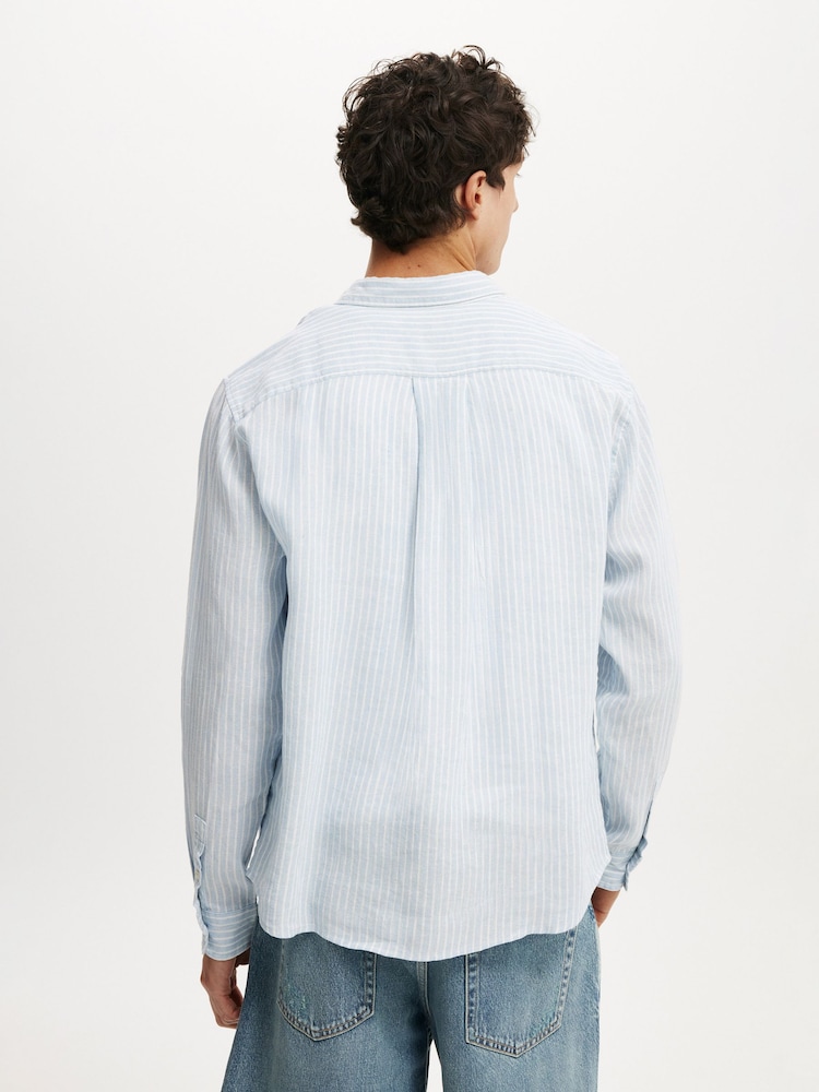 Cotton On Relaxed Linen Long Sleeve Shirt - Εικόνα 2 του 4