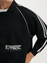 Cotton On Black Raglan Polo Fleece - Image 5 of 7