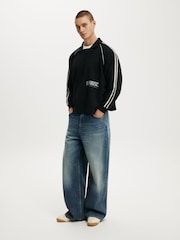 Cotton On Black Raglan Polo Fleece - Image 6 of 7