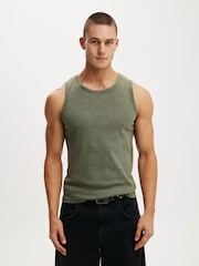 Cotton On Green Rib Tank Top - Image 1 of 5