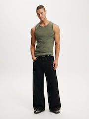 Cotton On Green Rib Tank Top - Image 3 of 5