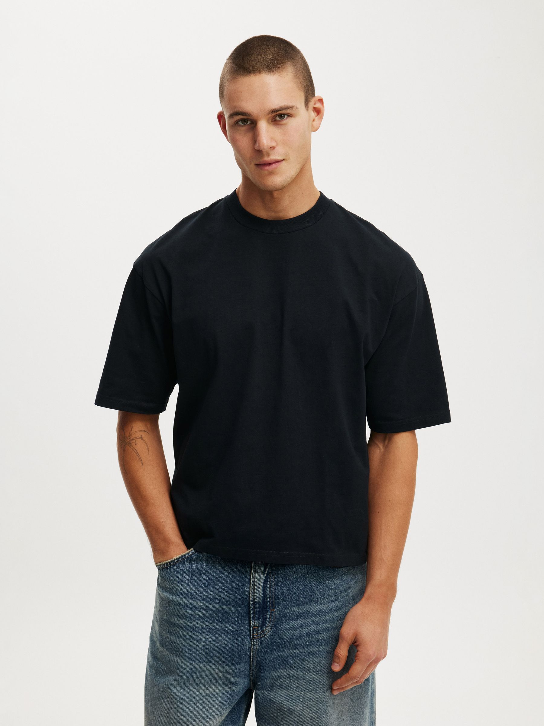 Buy Cotton On Black/White Cropped Fit T-Shirts 2 Pack from Next USA