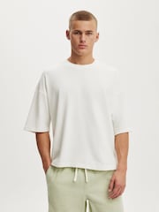 Cotton On Vintage White Terry Cropped Fit T-Shirt - Image 1 of 4