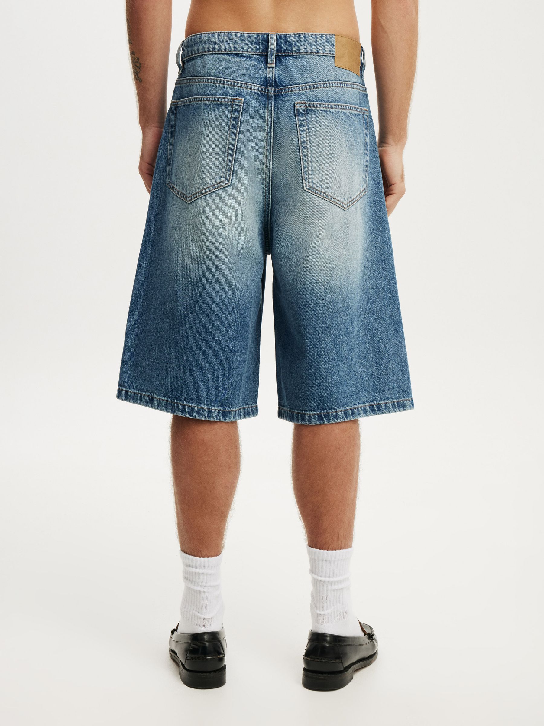 Buy Cotton On Delusion Blue Super Baggy Jort Shorts from Next Romania