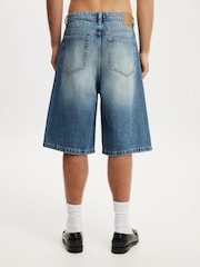 Cotton On Delusion Blue Super Baggy Jort Shorts - Image 2 of 7