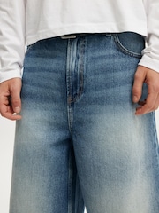 Cotton On Delusion Blue Super Baggy Jort Shorts - Image 5 of 7