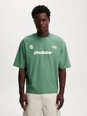 Cotton On Green Cropped Fit Graphic T-Shirt - Image 1 of 8