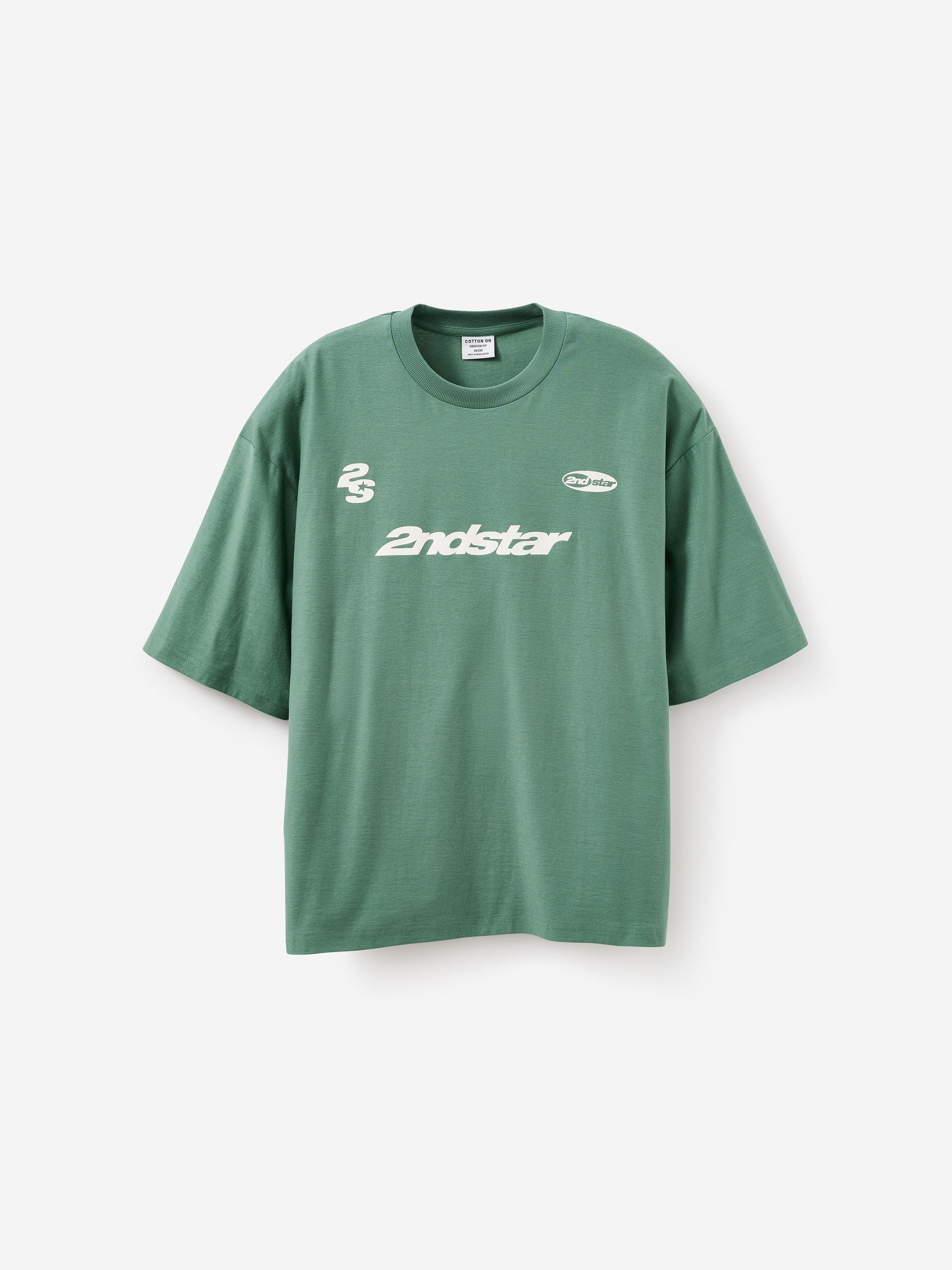 Buy Cotton On Green Cropped Fit Graphic T-Shirt from Next USA