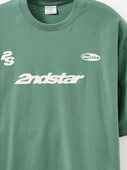 Cotton On Green Cropped Fit Graphic T-Shirt - Image 7 of 8