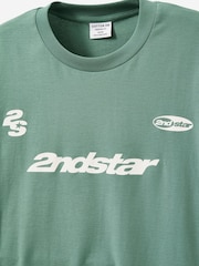 Cotton On Green Cropped Fit Graphic T-Shirt - Image 8 of 8