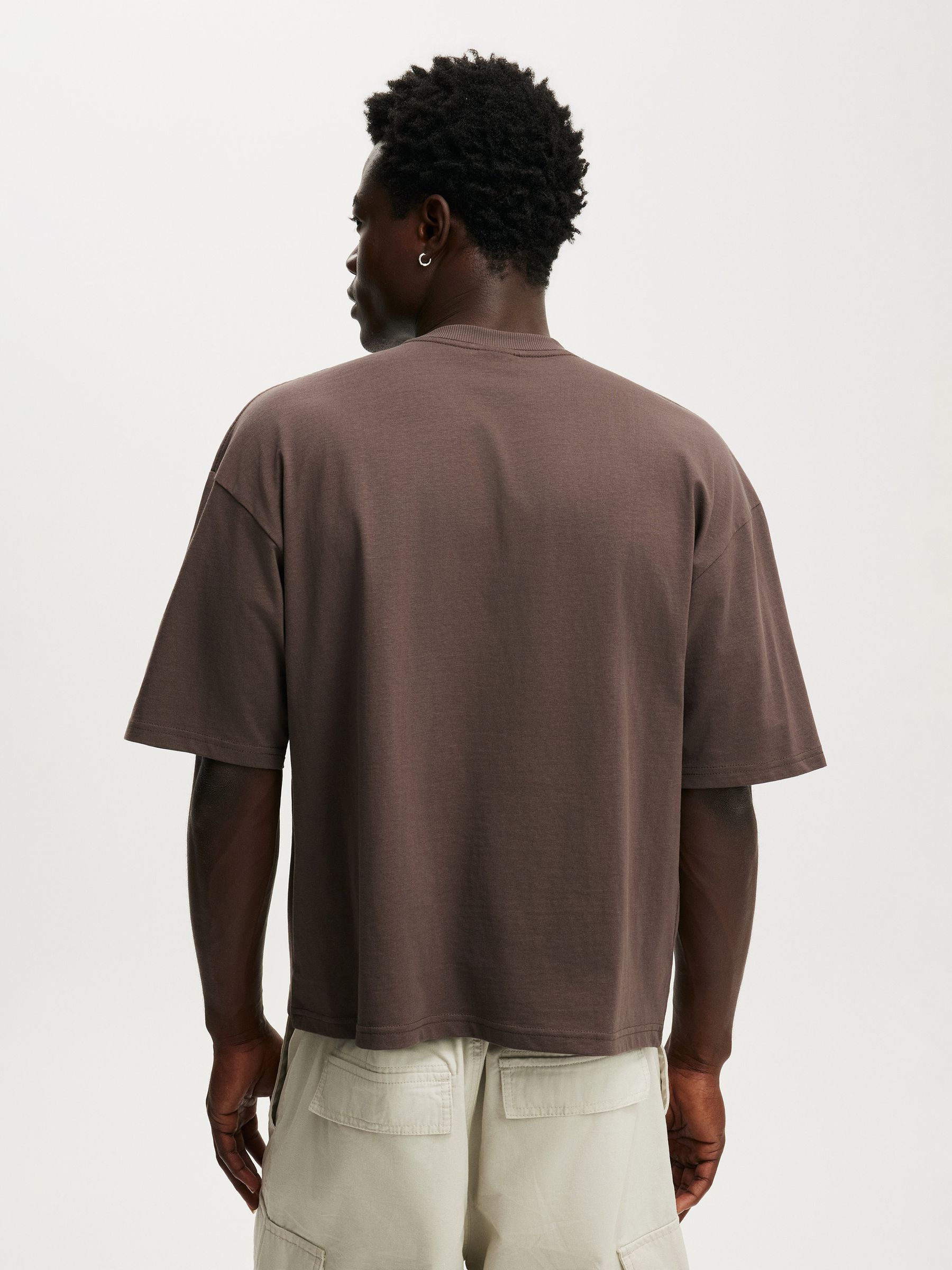 Buy Cotton On Washed Chocolate Cropped Fit T-Shirt from Next USA