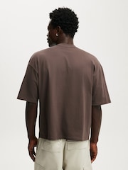 Cotton On Washed Chocolate Cropped Fit T-Shirt - Image 3 of 4