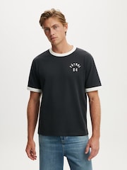 Cotton On Black Everyday Fit Graphic T-Shirt - Image 1 of 4