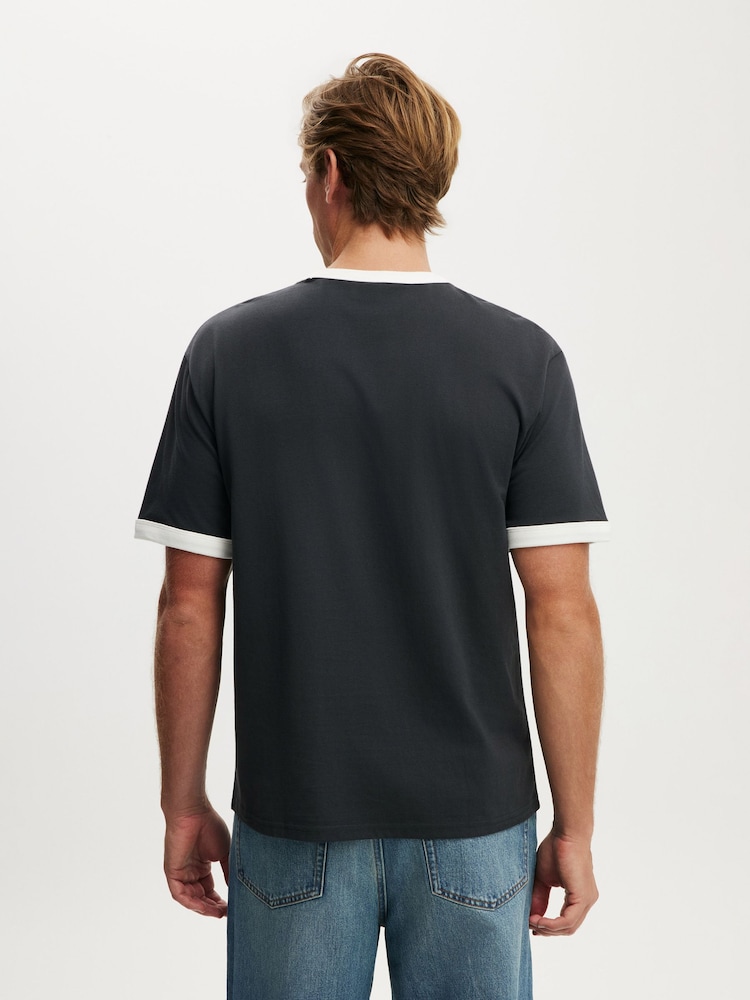 Cotton On Black Everyday Fit Graphic T-Shirt - Image 2 of 4 Cotton On Black Everyday Fit Graphic T-Shirt - Image 2 of 4