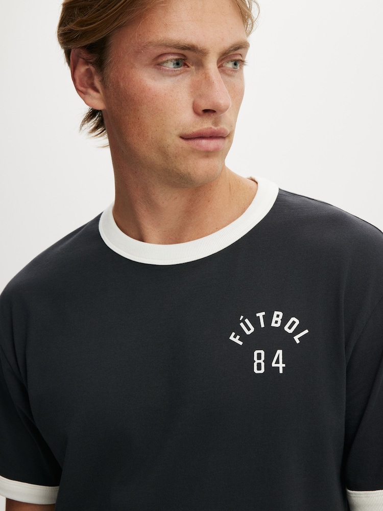 Cotton On Black Everyday Fit Graphic T-Shirt - Image 4 of 4 Cotton On Black Everyday Fit Graphic T-Shirt - Image 4 of 4