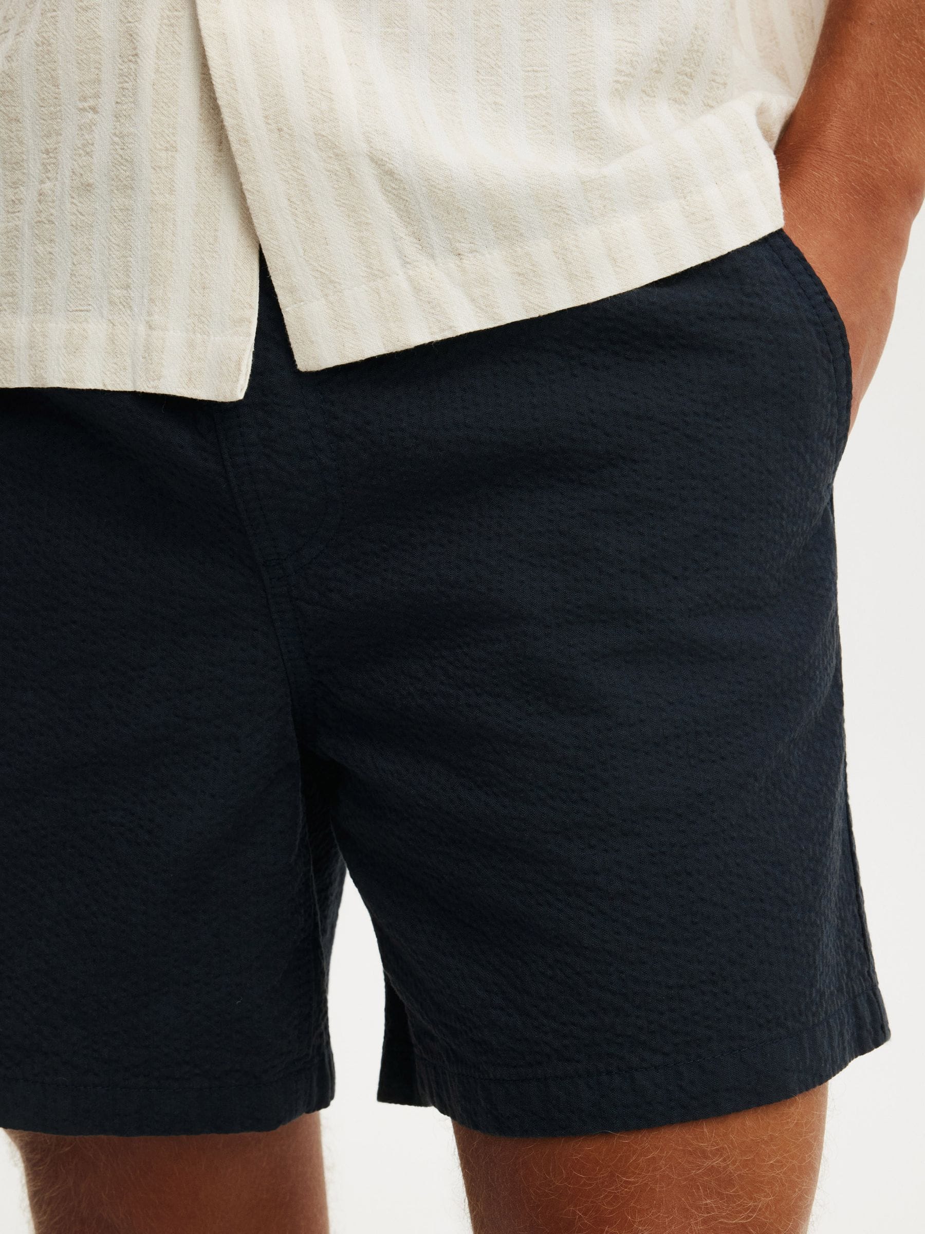 Buy Cotton On Navy Seersucker Easy Shorts from Next USA
