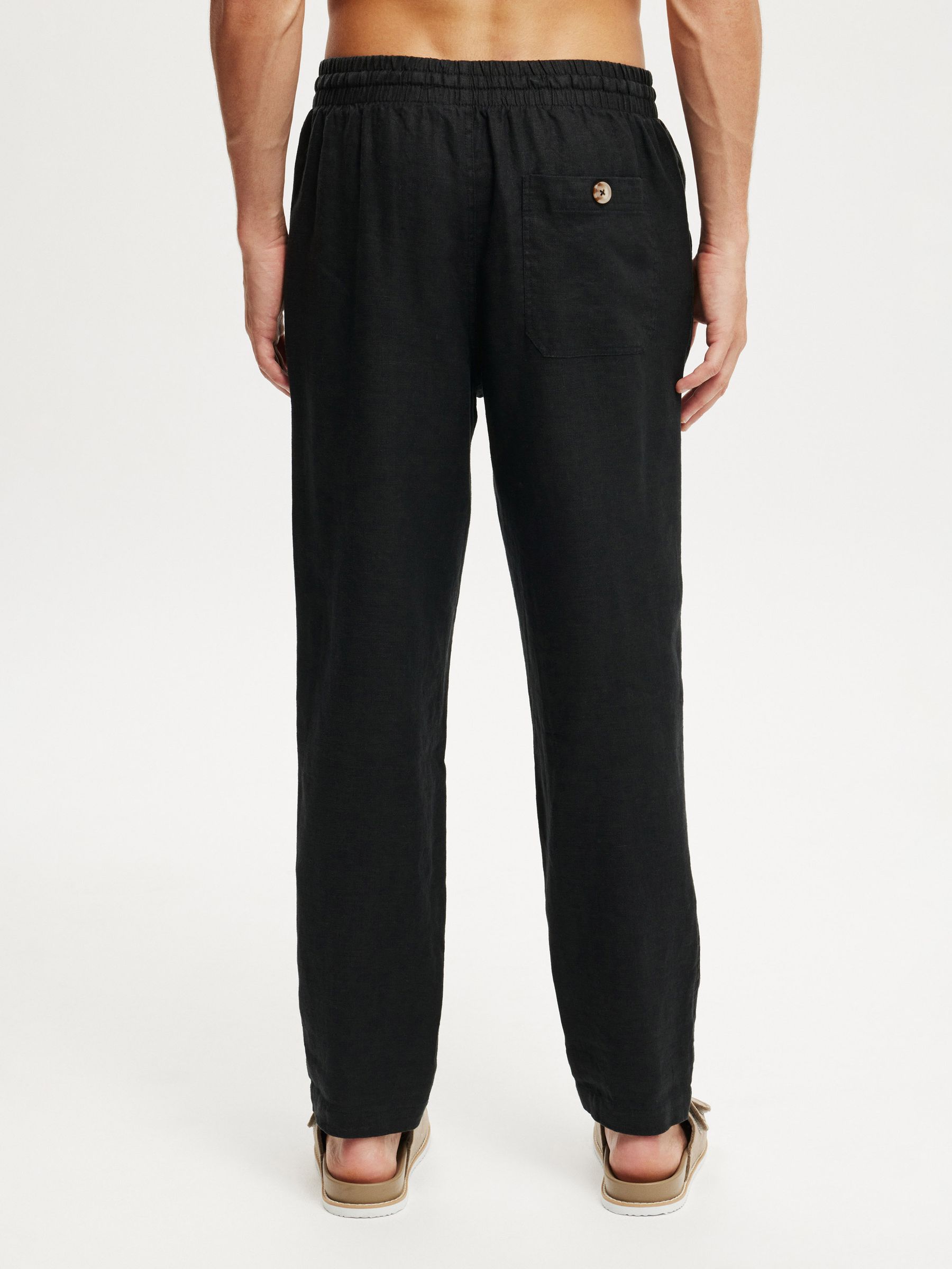 Buy Cotton On Black Linen Trousers from Next Australia