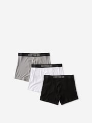 Cotton On Black Bamboo Trunks 3 Pack - Image 1 of 3