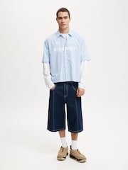 Cotton On Blue Alex Short Sleeve Shirt - Image 3 of 4