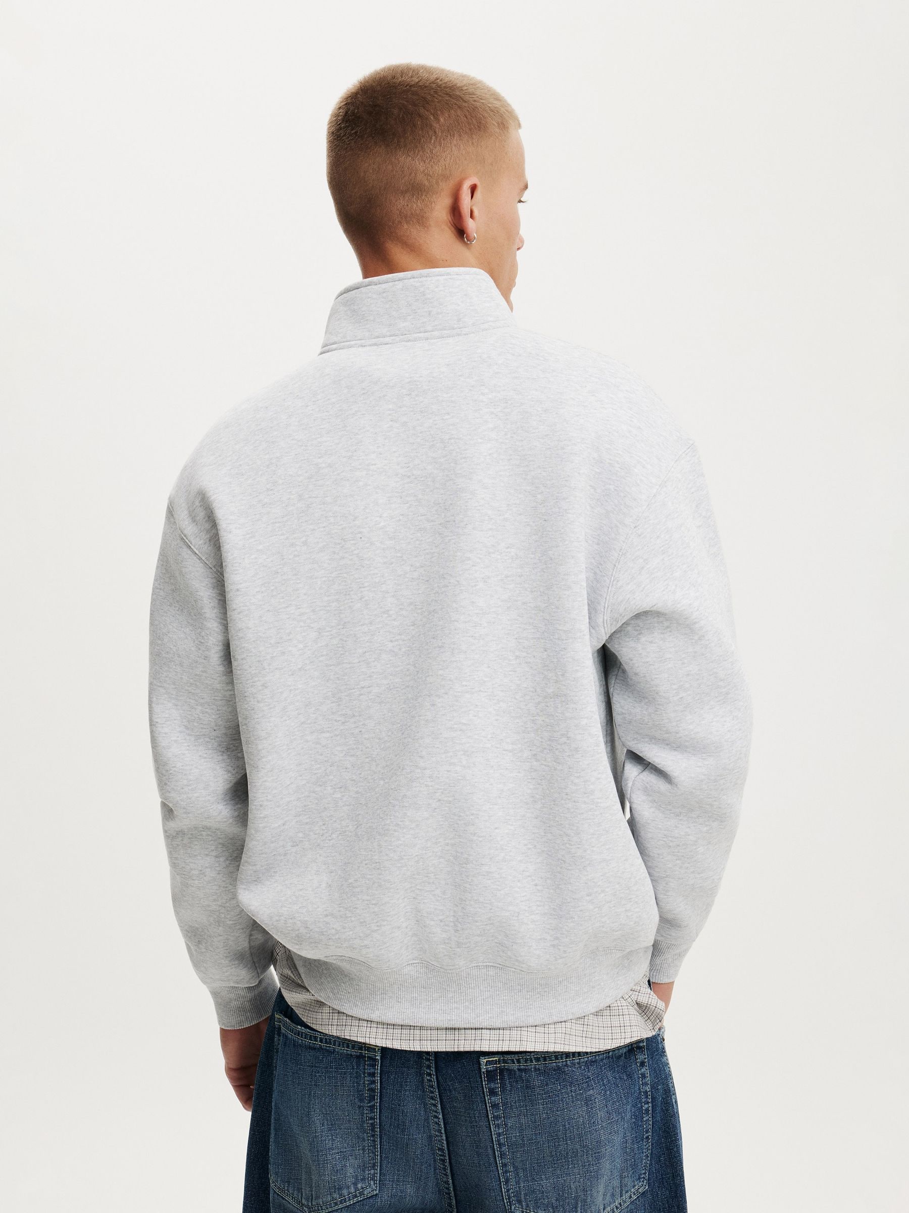 Buy Cotton On Grey Marle 1/4 Zip Sweat Top from Next USA