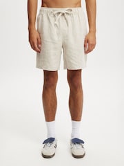 Cotton On Nude Linen Easy Shorts - Image 1 of 6