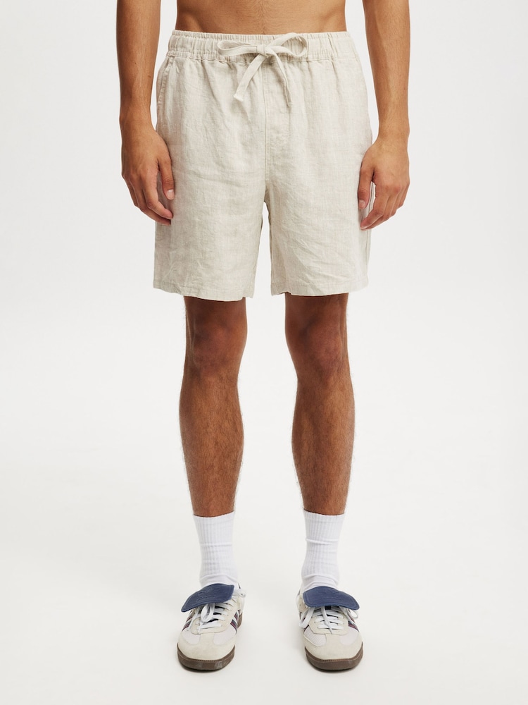 Cotton On Nude Linen Easy Shorts - Image 1 of 6