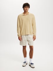 Cotton On Nude Linen Easy Shorts - Image 3 of 6