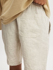 Cotton On Nude Linen Easy Shorts - Image 5 of 6