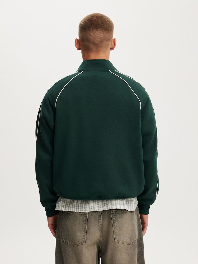 Cotton On Green Zip Graphic Fleece - Image 2 of 4 Cotton On Green Zip Graphic Fleece - Image 2 of 4