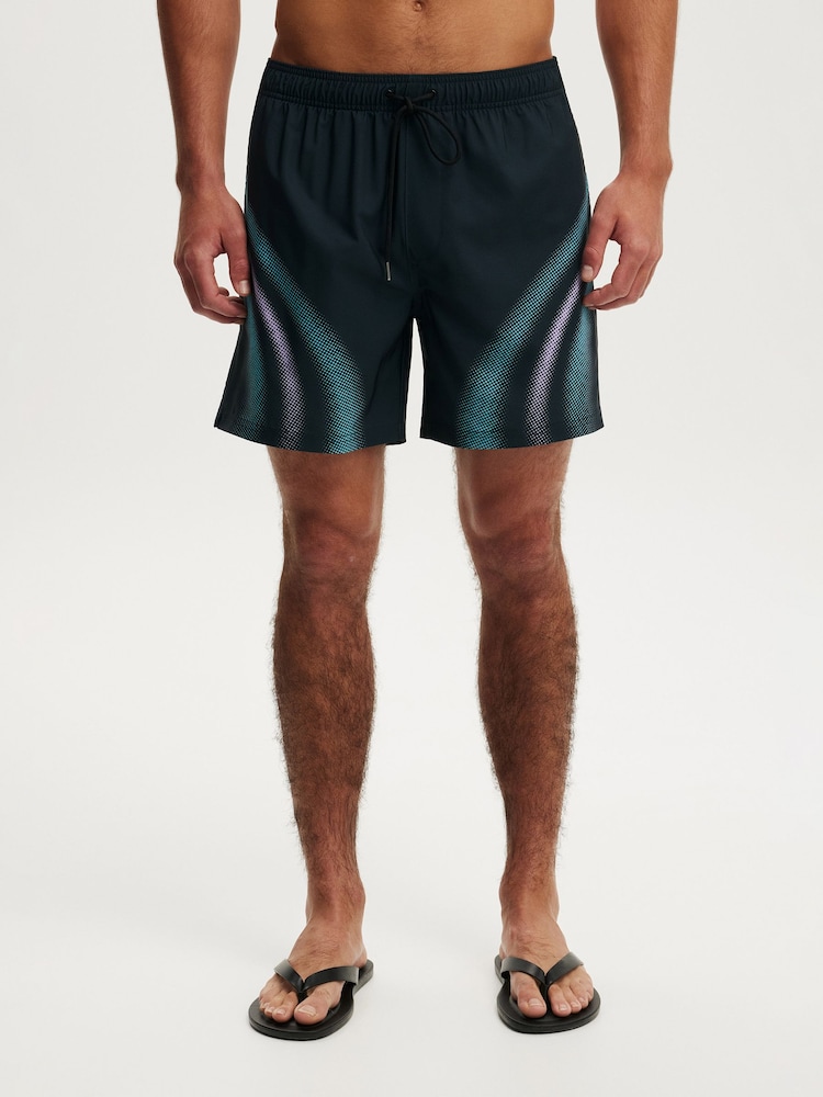 Cotton On Black Stretch Swim Shorts - Image 1 of 7