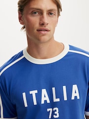 Cotton On Royal Blue/Italia 73 Everyday Fit Graphic T-Shirt - Image 4 of 4