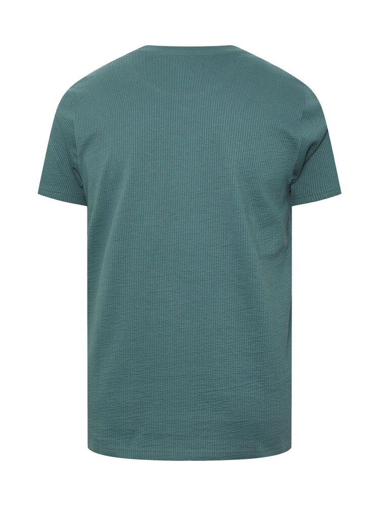 BadRhino Big & Tall Green Seersucker Textured T-Shirt - Image 6 of 6 BadRhino Big & Tall Green Seersucker Textured T-Shirt - Image 6 of 6