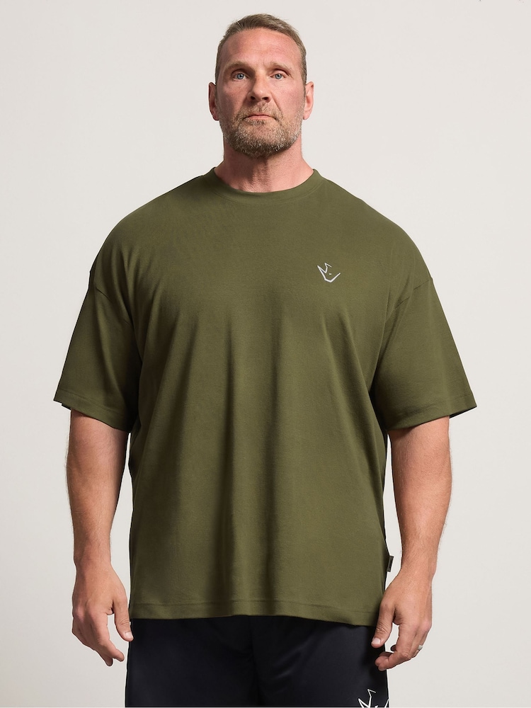 BadRhino Big & Tall Green IronRhino Rest Day T-Shirt - Image 1 of 6 BadRhino Big & Tall Green IronRhino Rest Day T-Shirt - Image 1 of 6