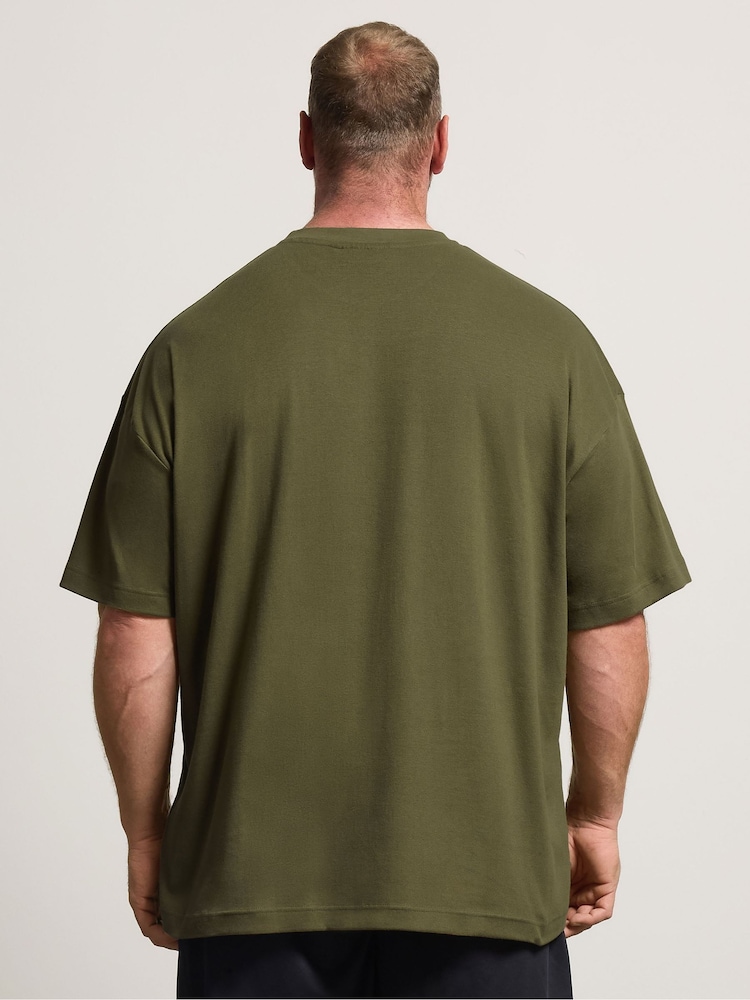 BadRhino Big & Tall Green IronRhino Rest Day T-Shirt - Image 2 of 6 BadRhino Big & Tall Green IronRhino Rest Day T-Shirt - Image 2 of 6