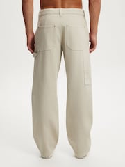 裸色 - Cotton On Baggy Worker Trousers - 圖片 2/9