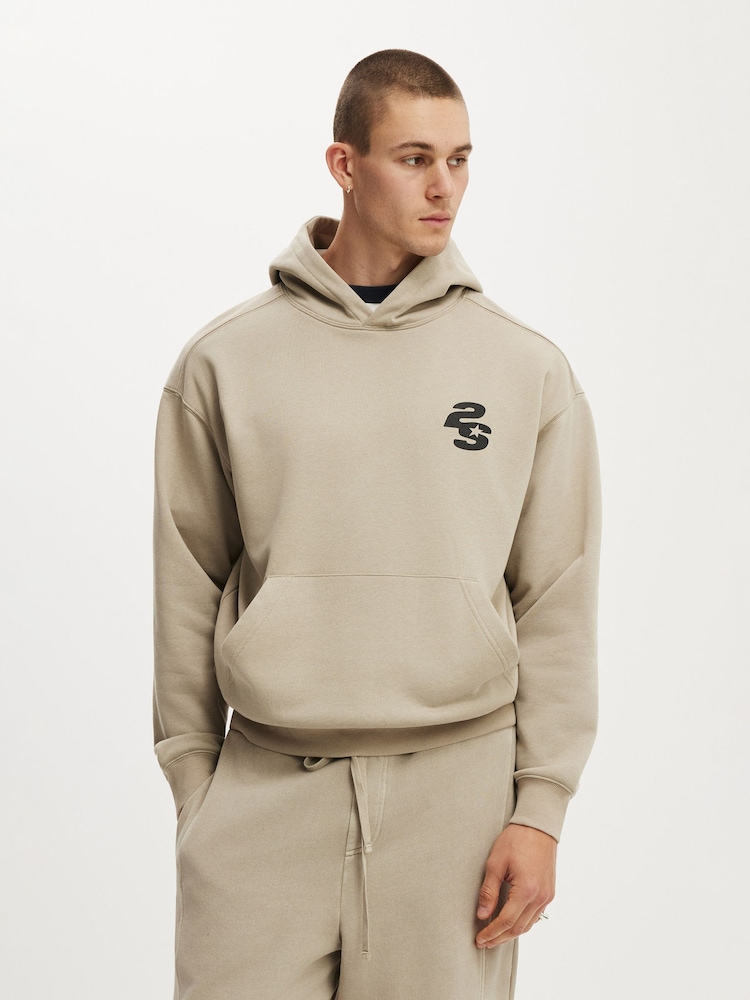 Cotton On Grey Box Fit Graphic Hoodie - Image 1 of 5